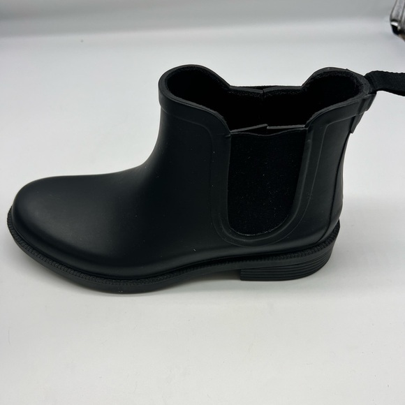 Madewell - The Chelsea Black Round Toe Pull On Rain Ankle Boots Size 7 - Picture 10 of 13